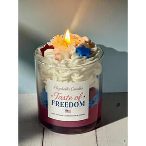 TASTE OF FREEDOM FOURTH OF JULY PATRIOTIC WHIPPED SOY CANDLE